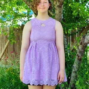 Pretty lavender spring dress